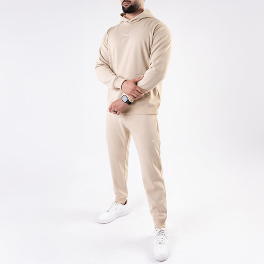 Plain Beige Fleece Tracksuit