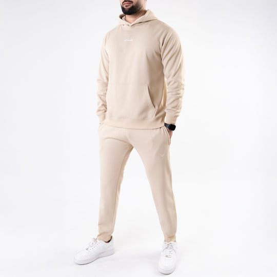 Plain Beige Fleece Tracksuit
