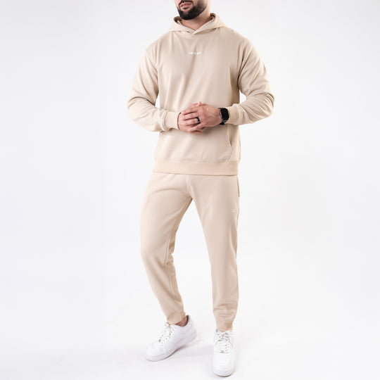Plain Beige Fleece Tracksuit