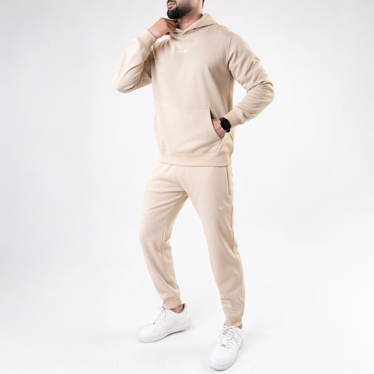 Plain Beige Fleece Tracksuit