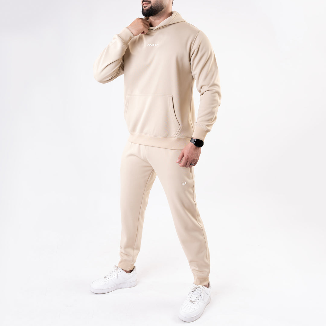 Plain Beige Fleece Tracksuit