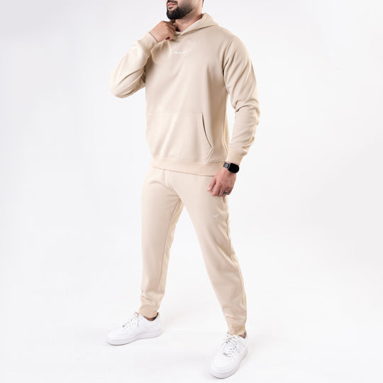 Plain Beige Fleece Tracksuit