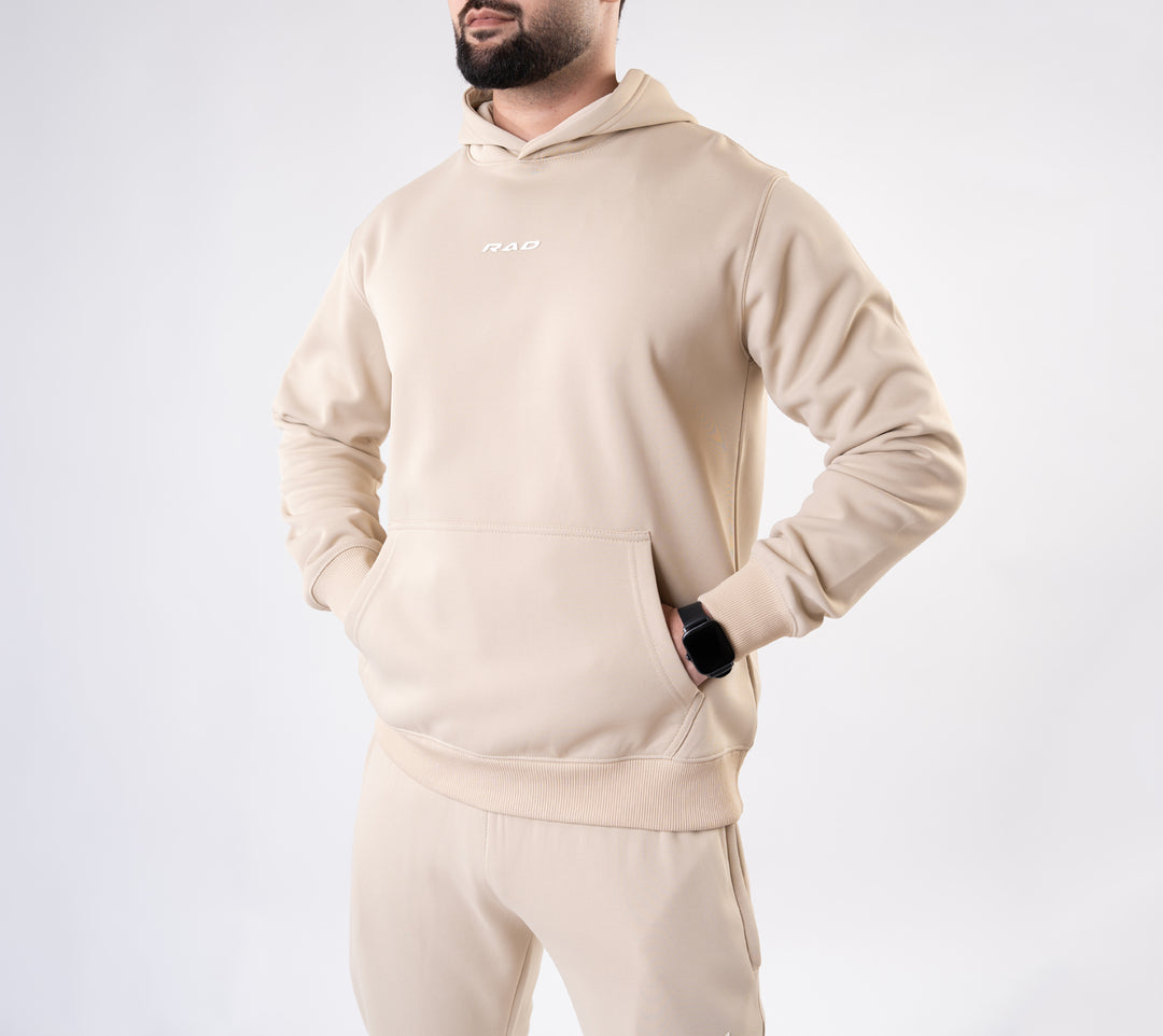Plain Beige Fleece Tracksuit