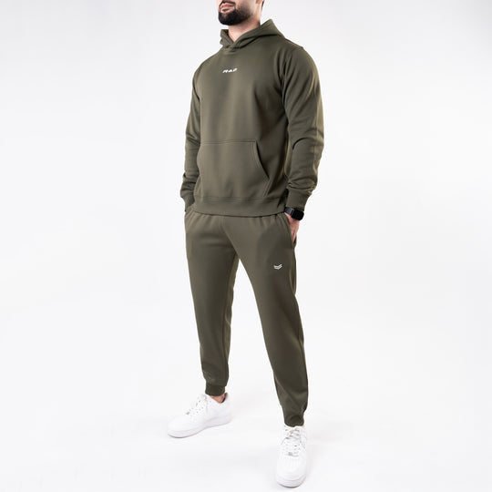 Plain Olive Fleece Tracksuit