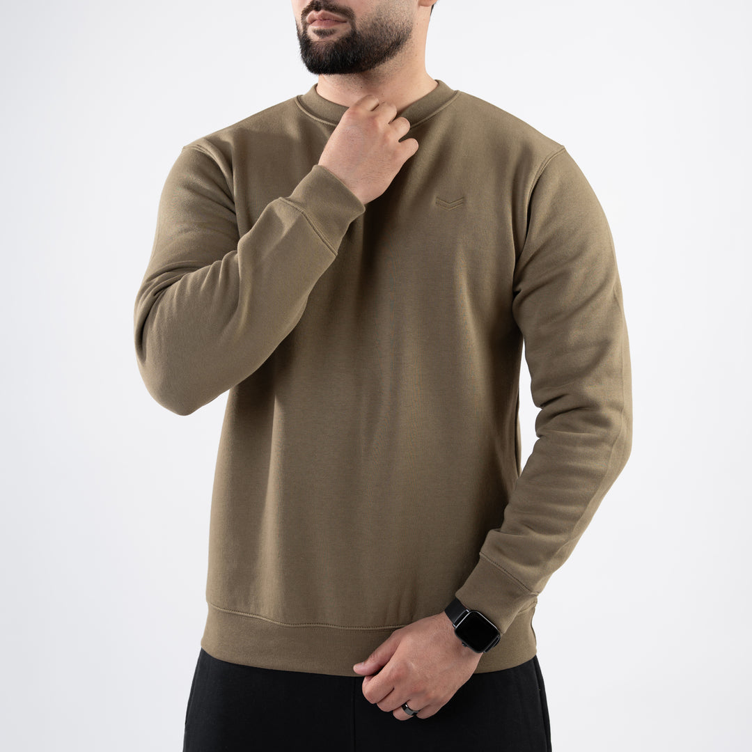 Olive Fleece Sweatshirt