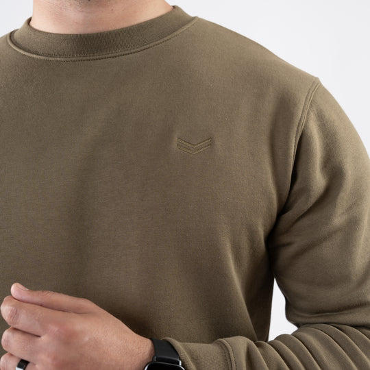 Olive Fleece Sweatshirt