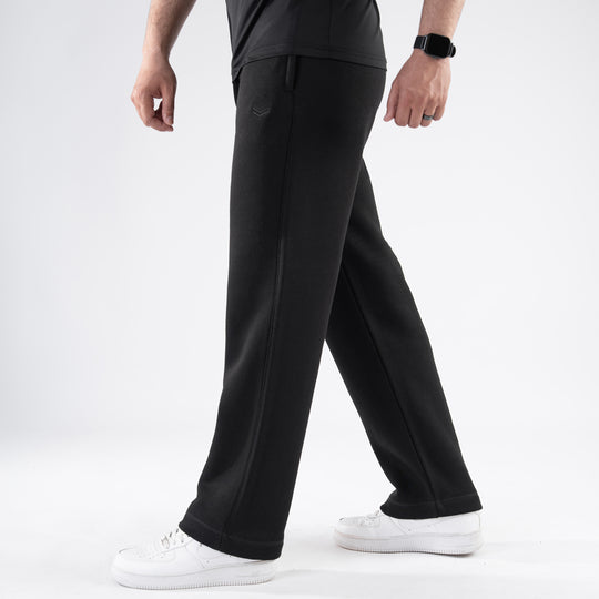 Black Fleece Loose Fit Trousers