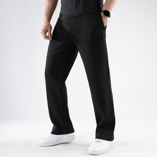Black Fleece Loose Fit Trousers