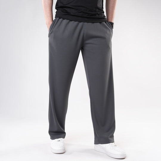 Plain Gray Baggy-Fit Trouser