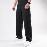 Plain Black Baggy-Fit Trouser