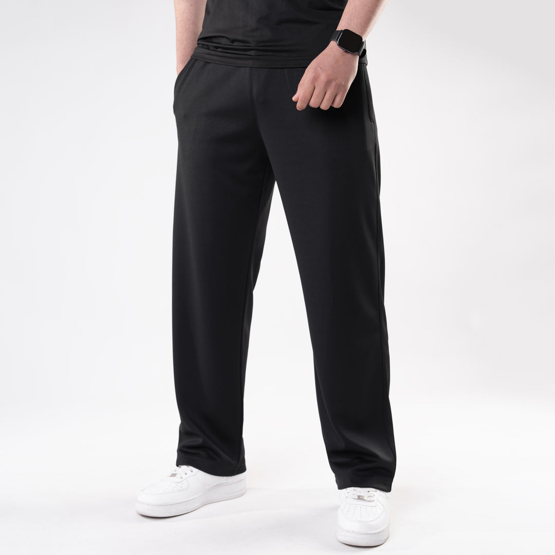 Plain Black Baggy-Fit Trouser