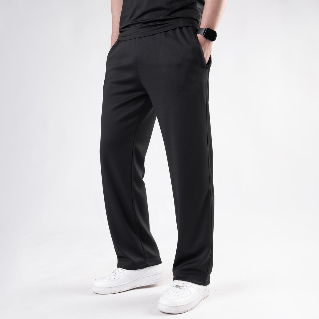 Plain Black Baggy-Fit Trouser