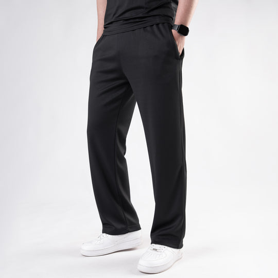Plain Black Baggy-Fit Trouser