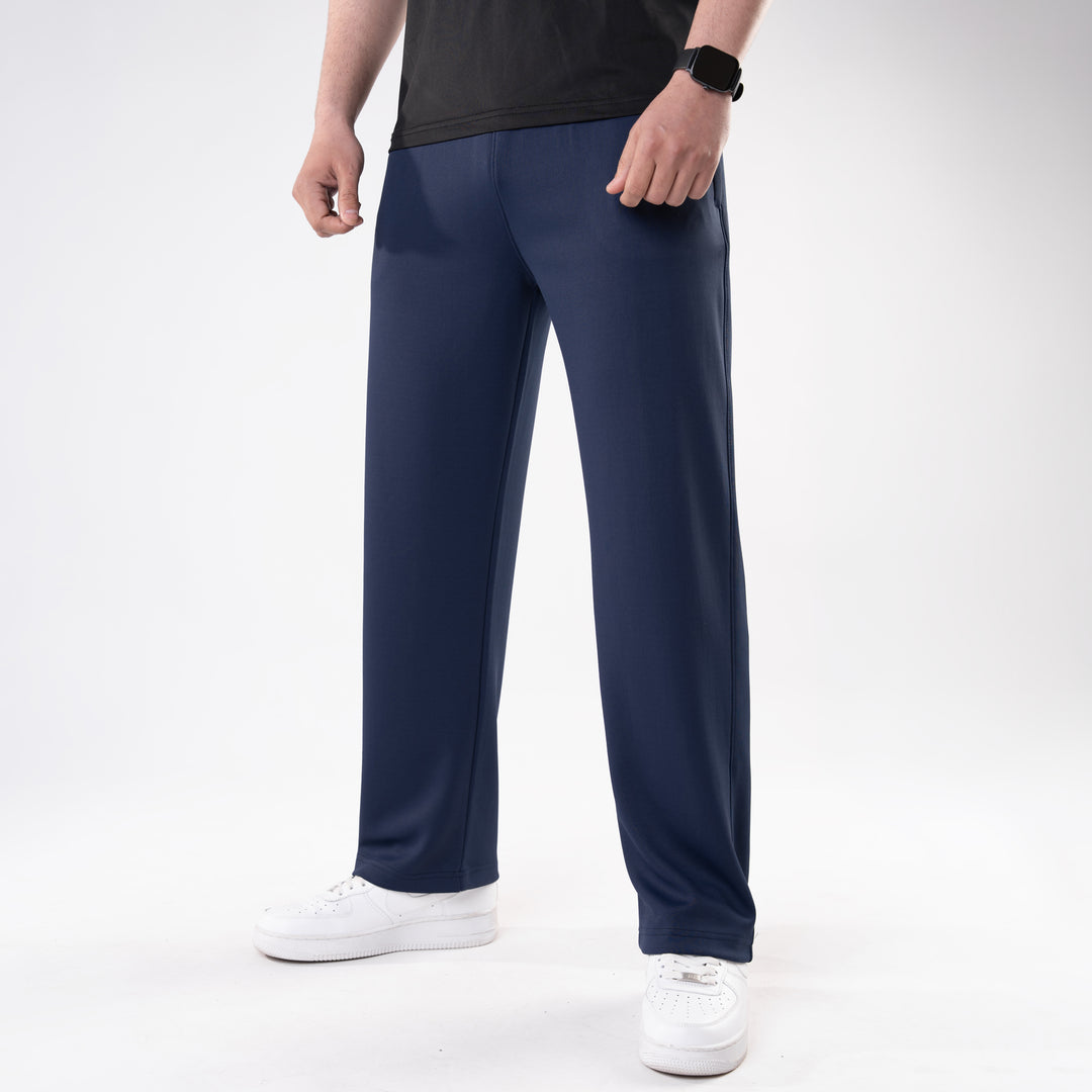 Plain Navy Baggy-Fit Trouser