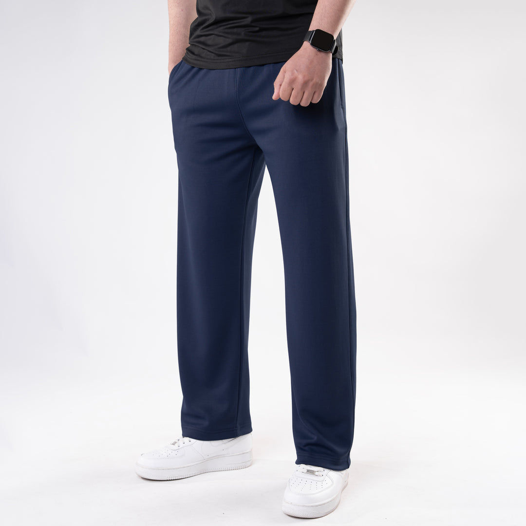 Plain Navy Baggy-Fit Trouser