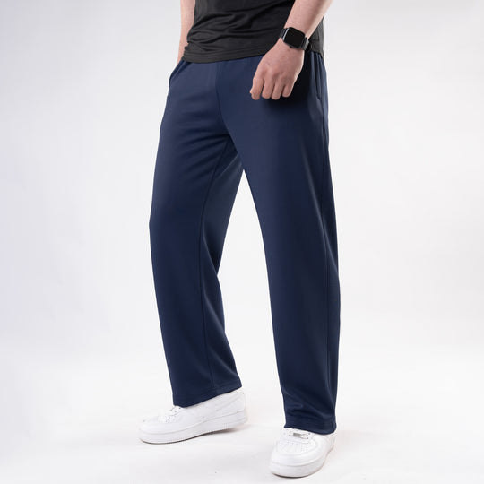 Plain Navy Baggy-Fit Trouser