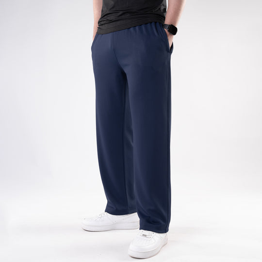 Plain Navy Baggy-Fit Trouser