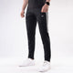 Black Quick Dry Slim Fit Trousers with Two Half Stripes
