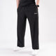 Black Plain Micro Baggy Fit Trousers