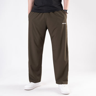 Olive Micro Baggy Fit Trousers