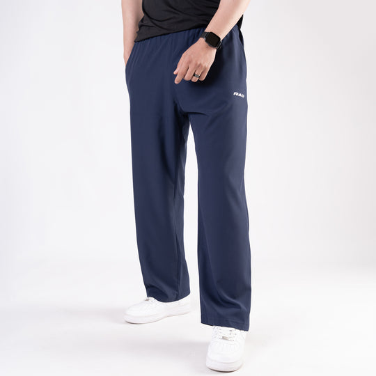 Navy Micro Baggy Fit Trousers