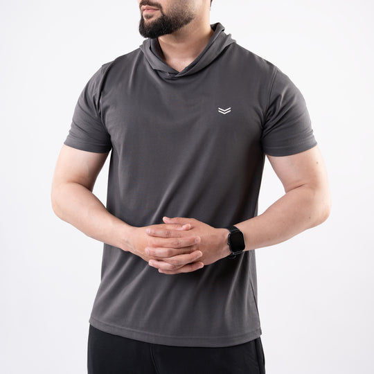 Gray Hooded T-Shirt