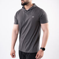 Gray Hooded T-Shirt