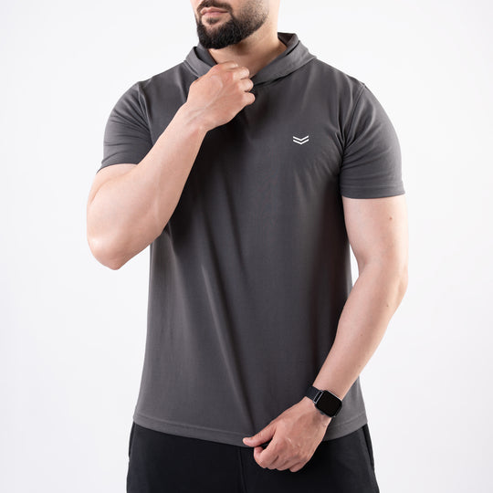 Gray Hooded T-Shirt