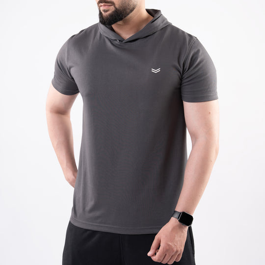 Gray Hooded T-Shirt