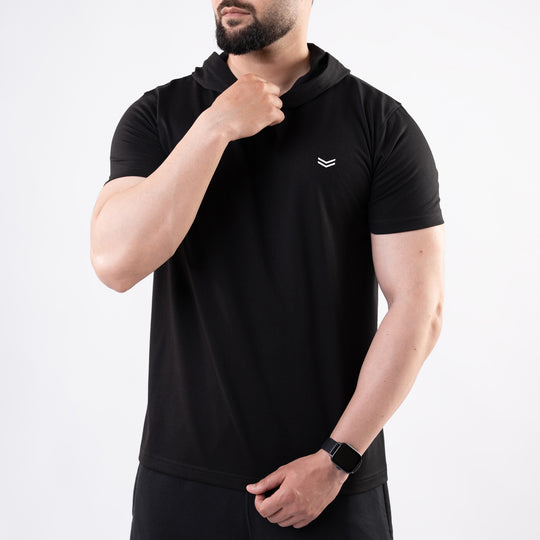 Black Hooded T-Shirt