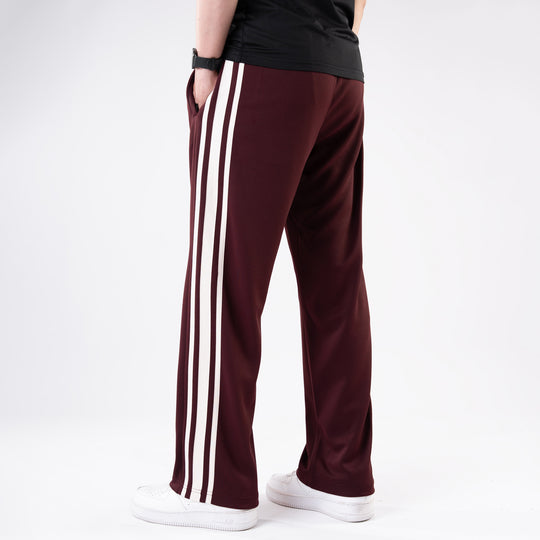Maroon Relax Fit Trouser with Three Alt-Stripes