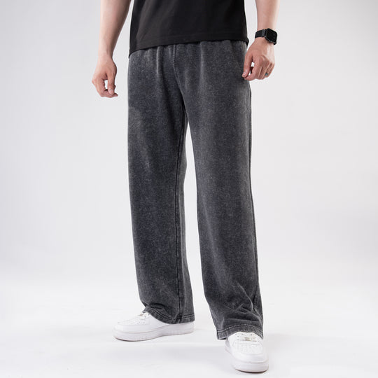 Gray Acid Wash Baggy Trouser
