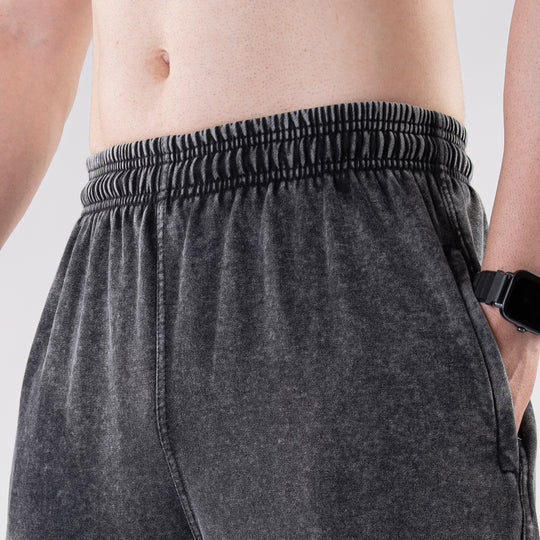 Gray Acid Wash Baggy Trouser