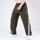 Olive Micro with Slant Stripes Baggy Fit Trousers