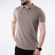 Khaki V Neck Polo