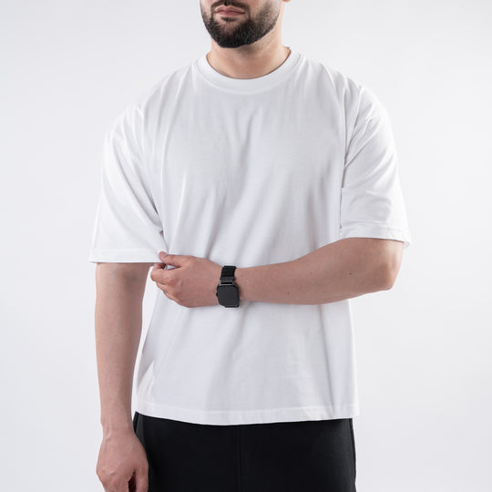 White Plain Boxy Fit T-Shirt