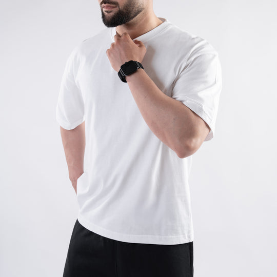 White Plain Boxy Fit T-Shirt