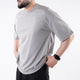 Silver Gray Plain Oversize T-Shirt