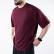 Maroon Plain Oversize T-Shirt