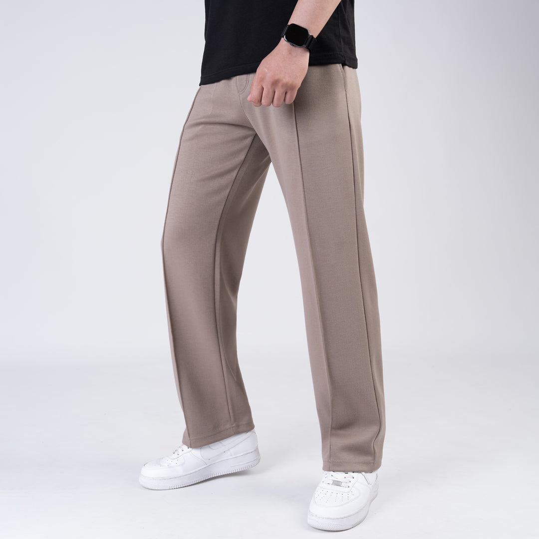 Scuba Khaki 4-Way Stretch Front Stitch Trousers