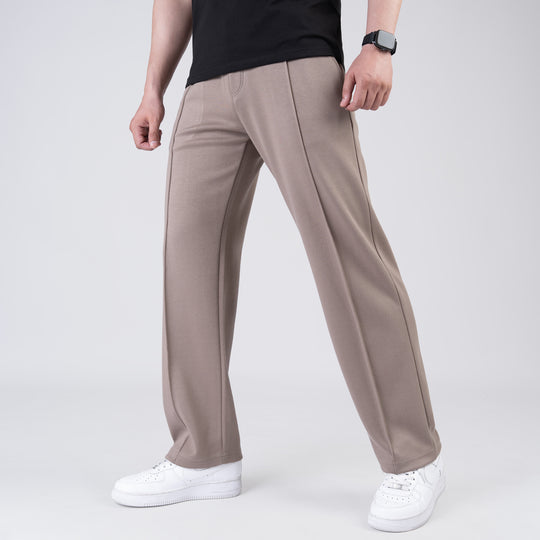 Scuba Khaki 4-Way Stretch Front Stitch Trousers
