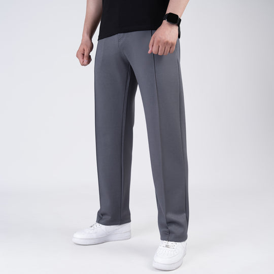Scuba Gray 4-Way Stretch Front Stitch Trousers