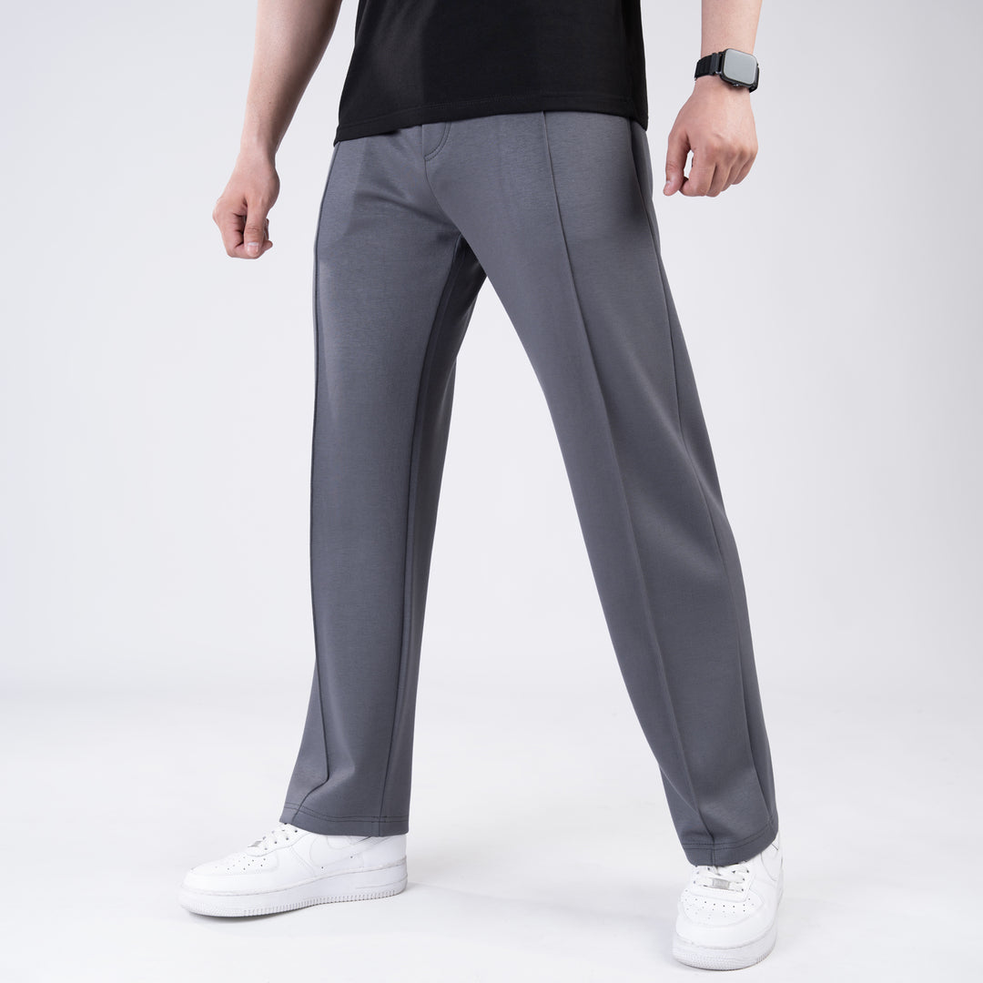 Scuba Gray 4-Way Stretch Front Stitch Trousers