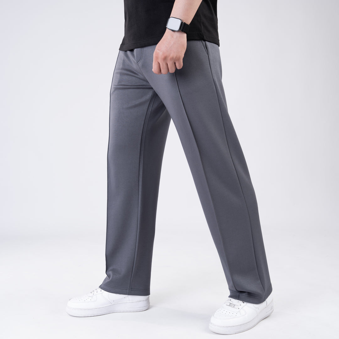 Scuba Gray 4-Way Stretch Front Stitch Trousers