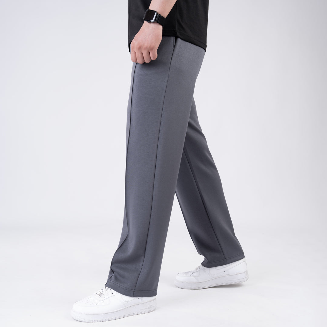 Scuba Gray 4-Way Stretch Front Stitch Trousers
