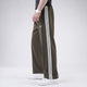 Olive Micro Baggy Fit Trousers with Three Straight Stripes