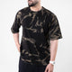 Black Oversize T-shirt with Olive Bleach Out Wash