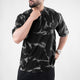 Black Oversize T-shirt with Gray Bleach Out Wash