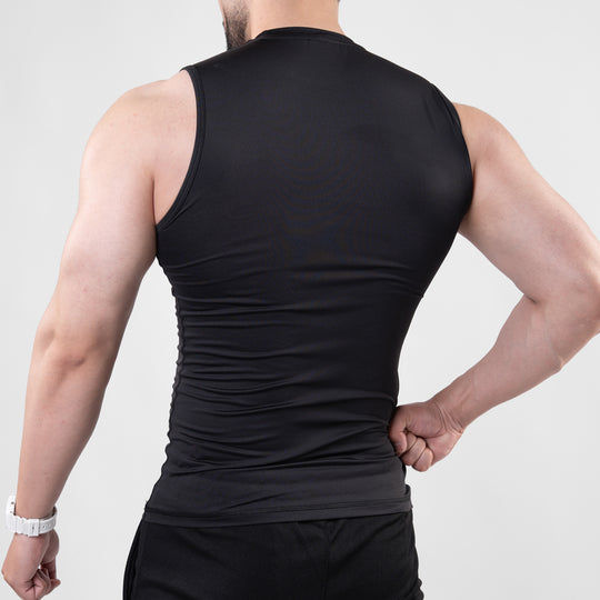Black Sleeveless Compression Tee