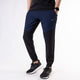 Black Premium Micro Stretch Tech Pants with Navy Front Panels